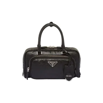 PRADA Soft Sheep Leather Shoulder Bag Crossbody Bag Handbag Women's Black