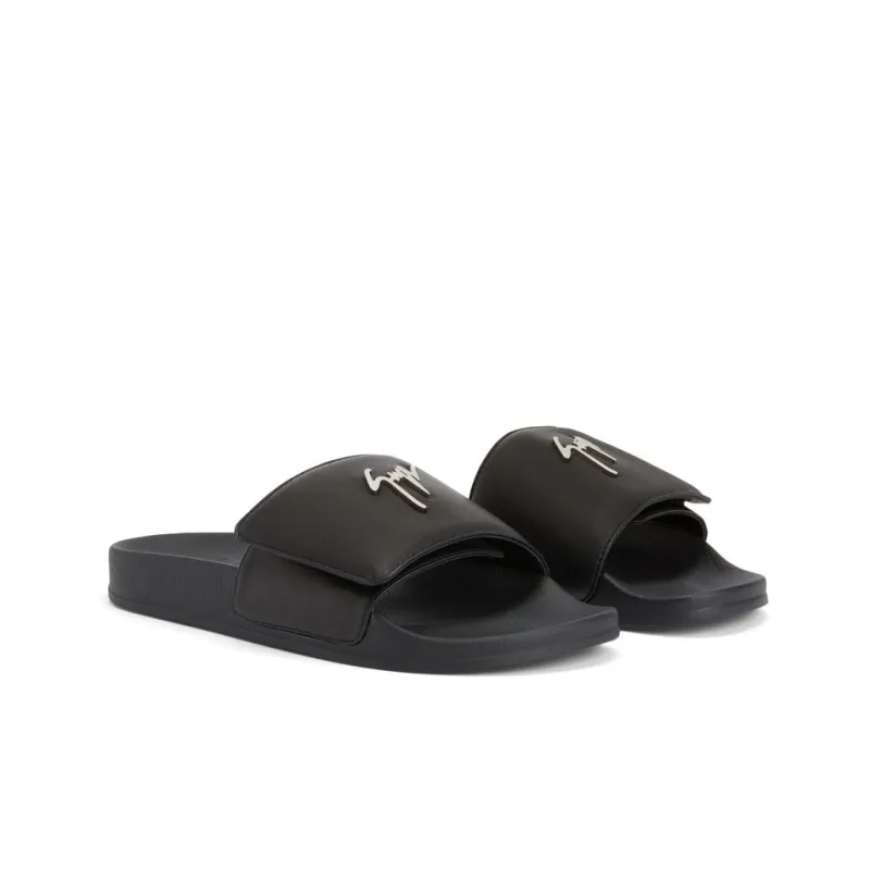 Giuseppe Zanotti Logo-plaque Flat Slides-2