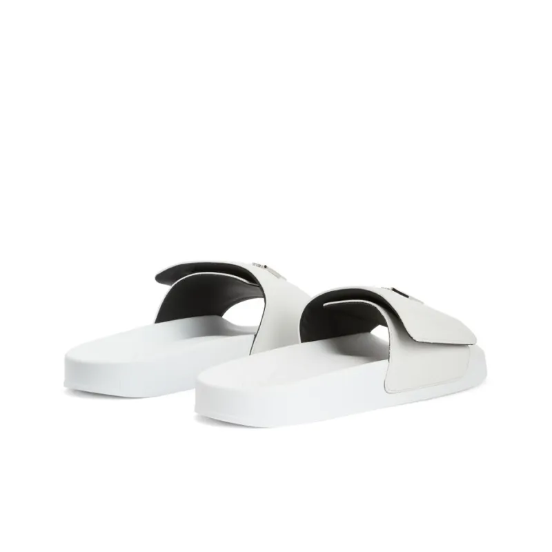 Giuseppe Zanotti/GZ Brett Abrasion Resistant Slide Slippers Men's White-3