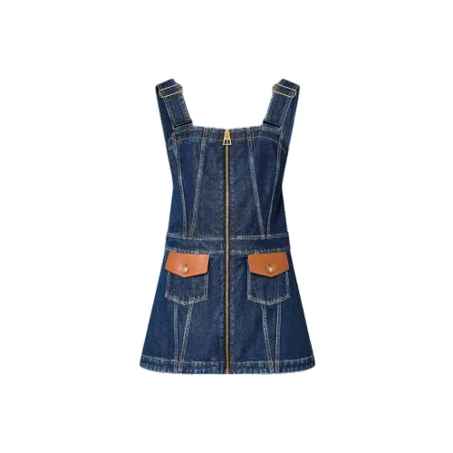 LOUIS VUITTON Sleeveless Dresses Women's Blue