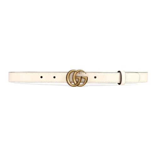 GUCCI Leather Belts Women's White