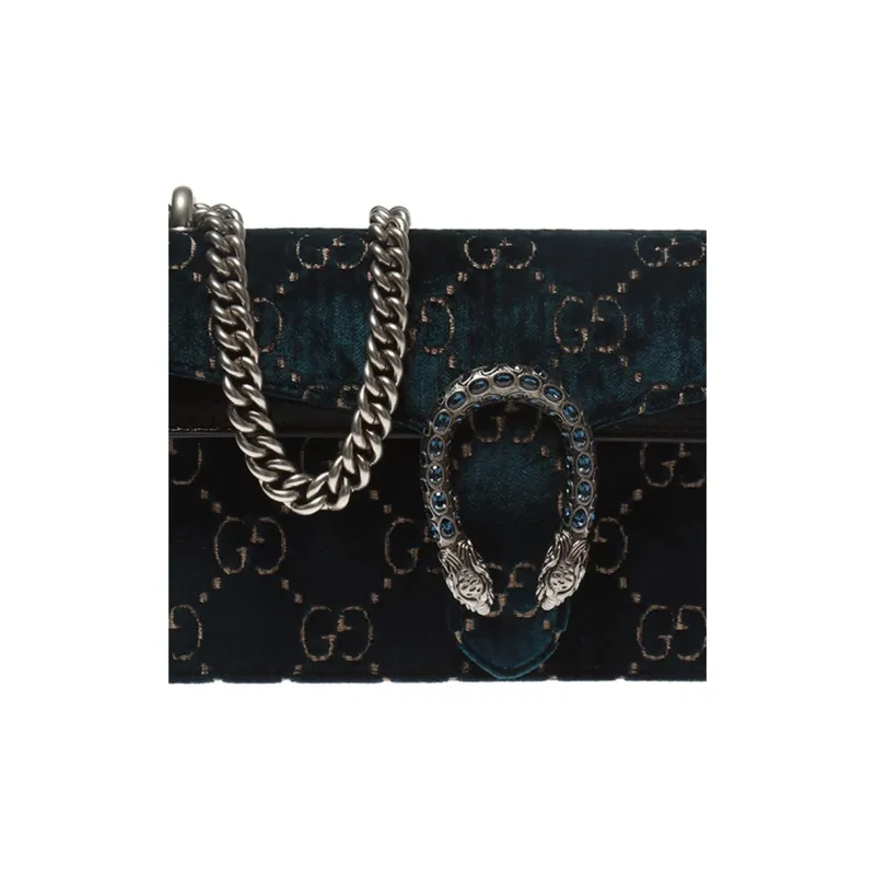 GUCCI Dionysus Velvet Chain Bag Crossbody Bag Shoulder Bag Women's Dark Blue-3