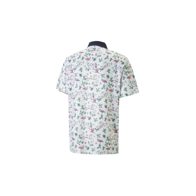 PUMA Golf Lagoon Polo Shirts Men White-1