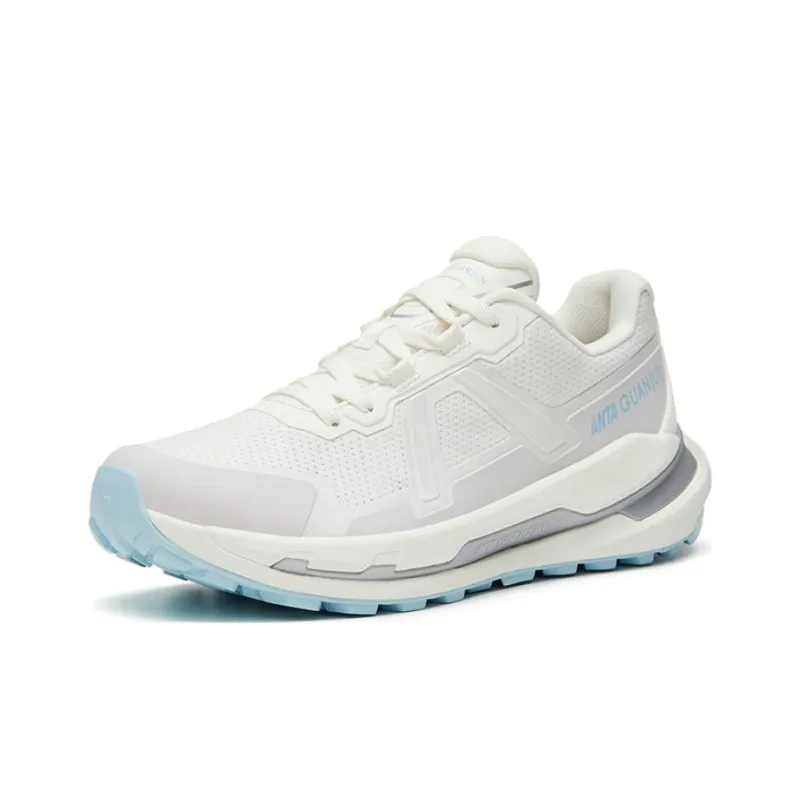 Anta Champion Lightning Trigger Lite Cushioning Anti Slip And Wear Resistant Low Top Running Shoes Women's White Gray-1