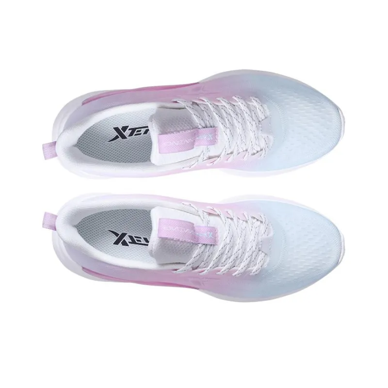 XTEP Xingyun Wear resistant Non slip And Breathable Low Top Running Shoes Women's Pink Blue-2