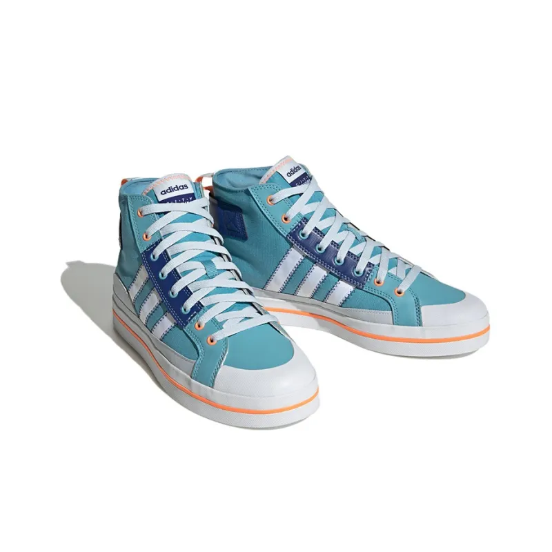 Adidas Neo City Canvas Hi 'Blue White Orange'-2