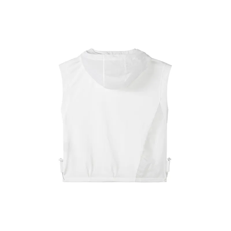 NORVINCY Breathable Solid Color 100% Cotton Sleeveless Hooded T Shirt Unisex-6