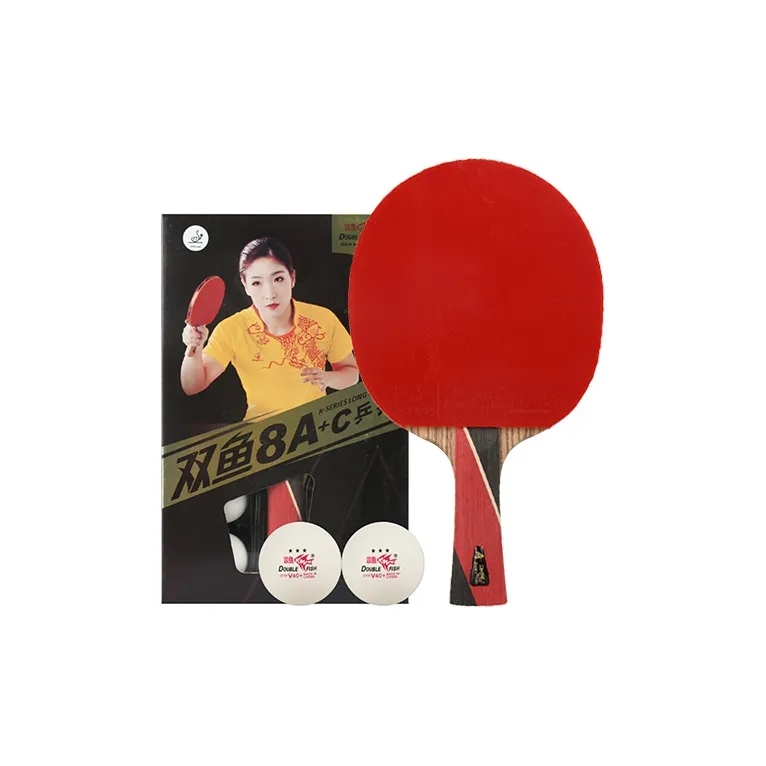 DOUBLEFISH Ping Pong Paddles Unisex All Wood With Carbon Fiber-4