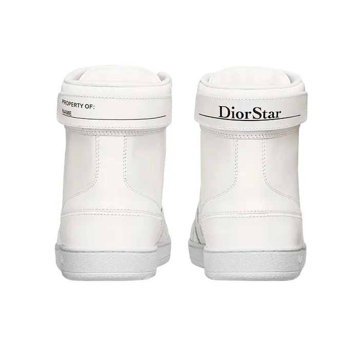 DIOR Star Platform Shoes High Top Stylish Skateboarding Shoes Women's White-4