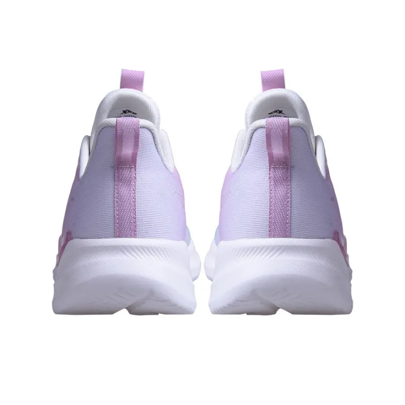XTEP Xingyun Wear resistant Non slip And Breathable Low Top Running Shoes Women's Pink Blue-3