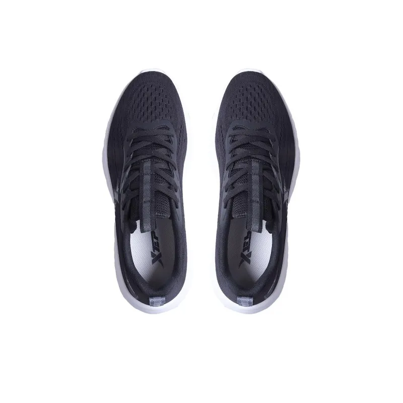 XTEP Cushioned Slip Resistant Abrasion Resistant Low Top Casual Running Shoes Men's Black-2