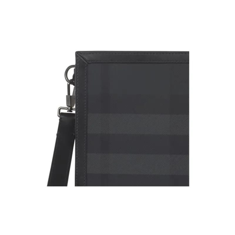 Burberry Leather Wallet Men's Black-4