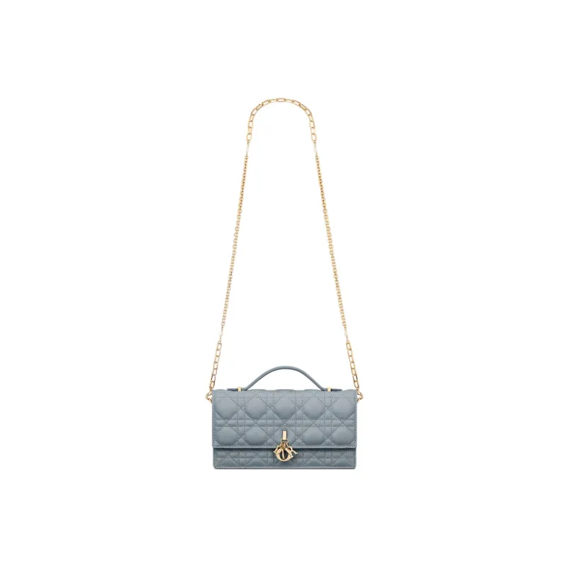 DIOR Lady Dior Lambskin Shoulder Bag Crossbody Bag Handbag Women's Light Blue-1