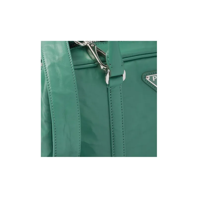 PRADA Nappa Leather Shoulder Bag Crossbody Bag Handbag Women's Sage Green-4