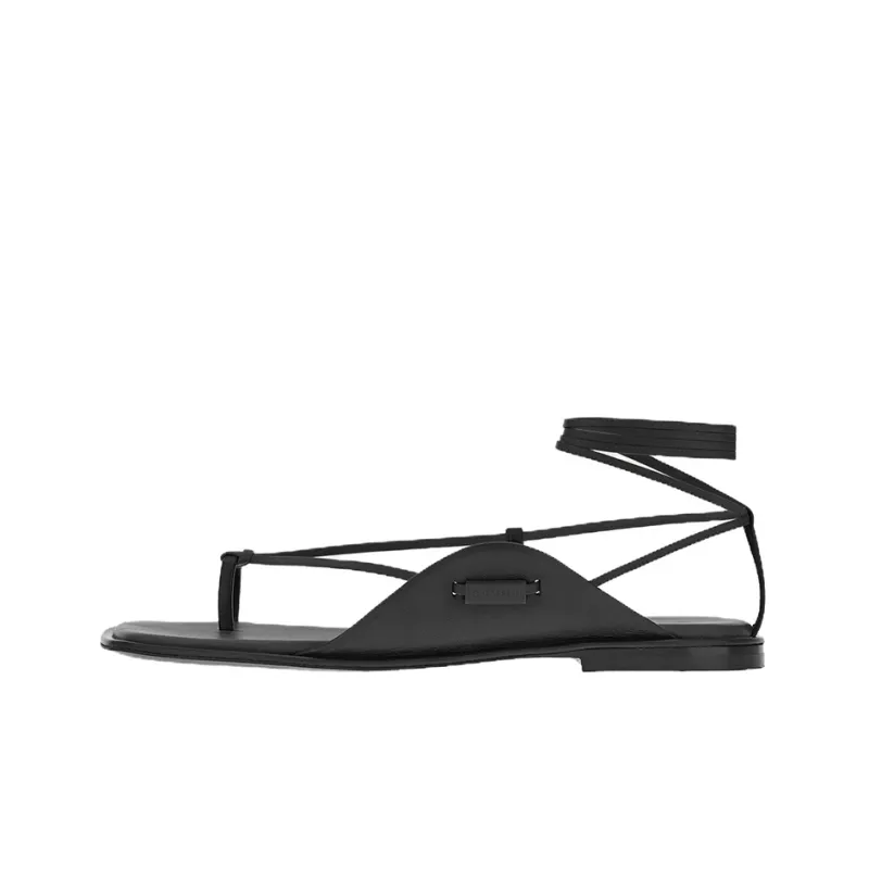 FERRAGAMO One Strap Sandals Men's Black-0