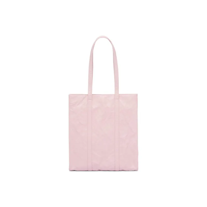 PRADA Soft Sheep Leather Tote Bag, Shopping Bag, Handbag Trumpets Women's Pink-1