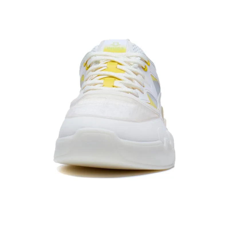 Erik Ellington x LiNing Anti Slip Wear Resistant Low Top Skateboard Shoes Men's White Yellow-4