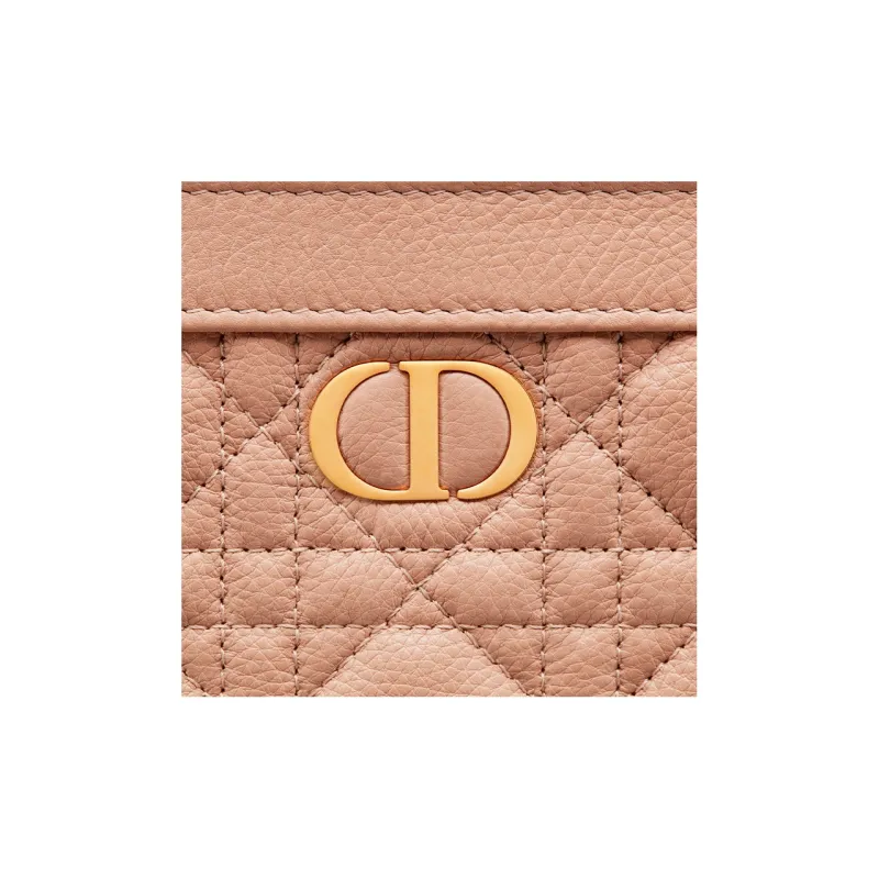 DIOR Caro Cow Leather One Shoulder Crossbody Clutch Women's Rose-5