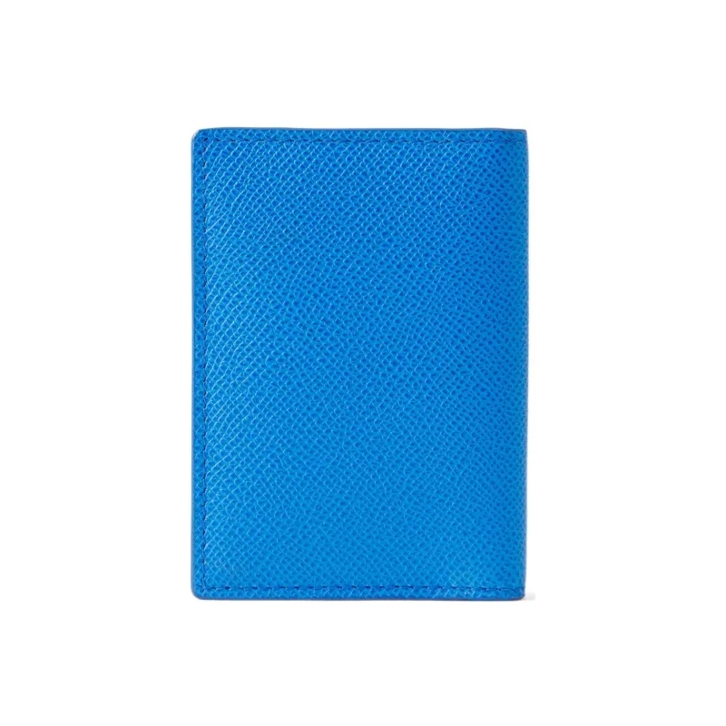Burberry Grained Calfskin Card Clip Wallets Card Holders Men's Blue-2