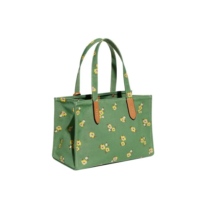 COACH Disney Collaboration Recycled Tote Fabric Tote Bag Shopping Bag Handbag Regular Women's Green-1