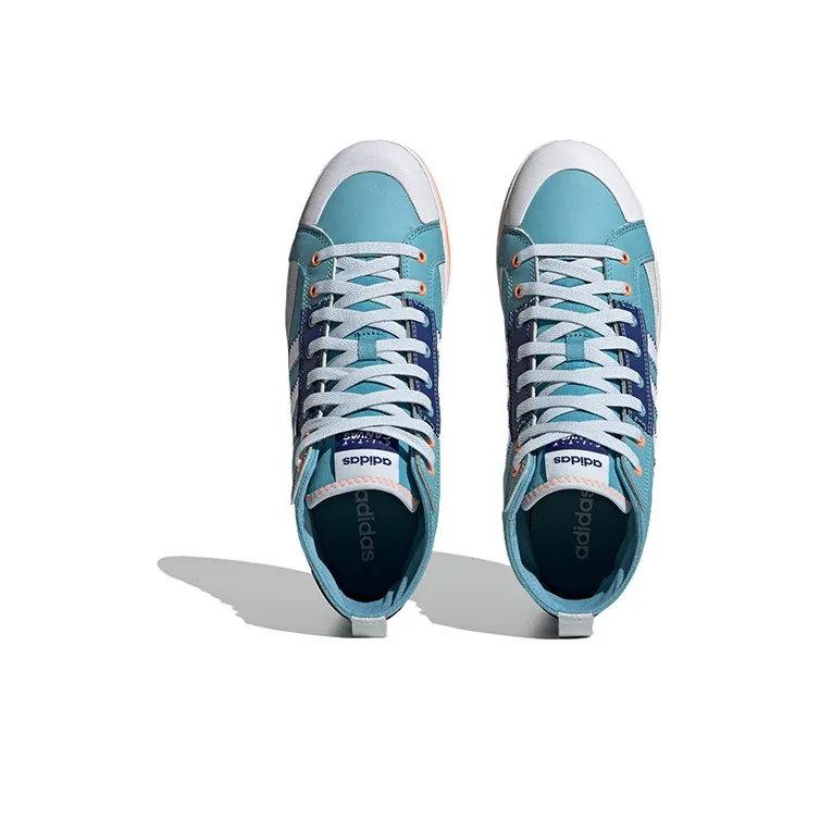 Adidas Neo City Canvas Hi 'Blue White Orange'-4