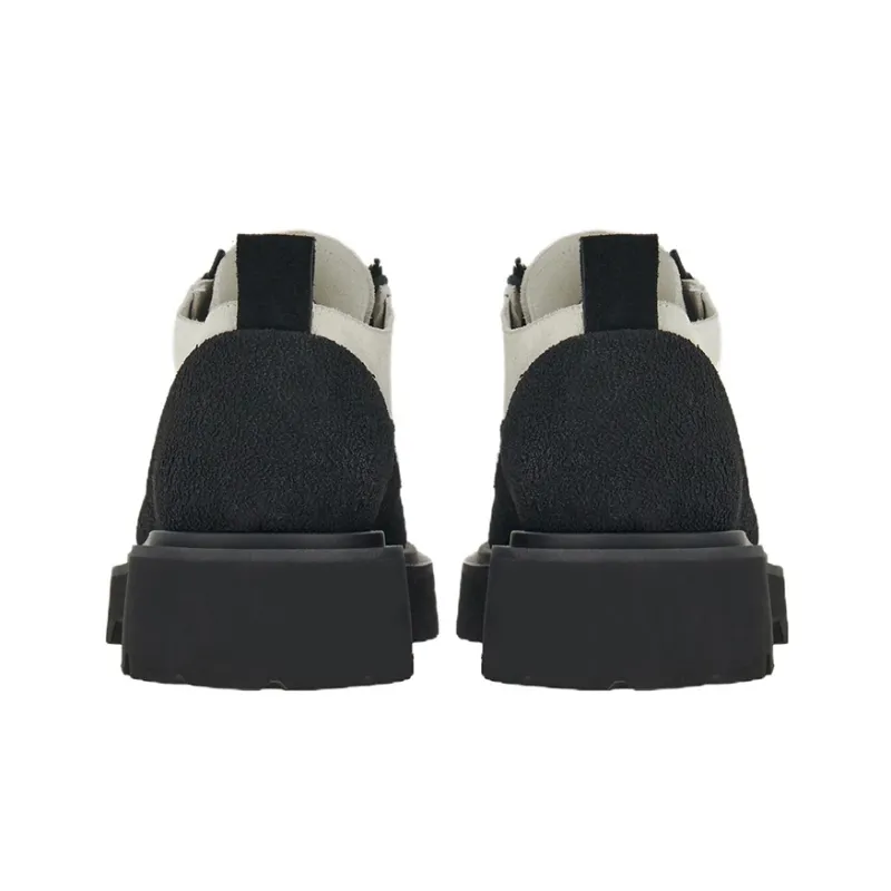 FERRAGAMO Flat Shoes Men's White Black-4