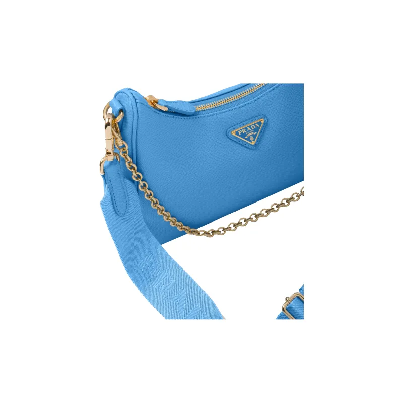 PRADA Re Edition Saffiano Leather 3 in 1 Crossbody Bag, Shoulder Bag Women's Blue-4