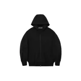 BLACK / Black hooded sweatshirt