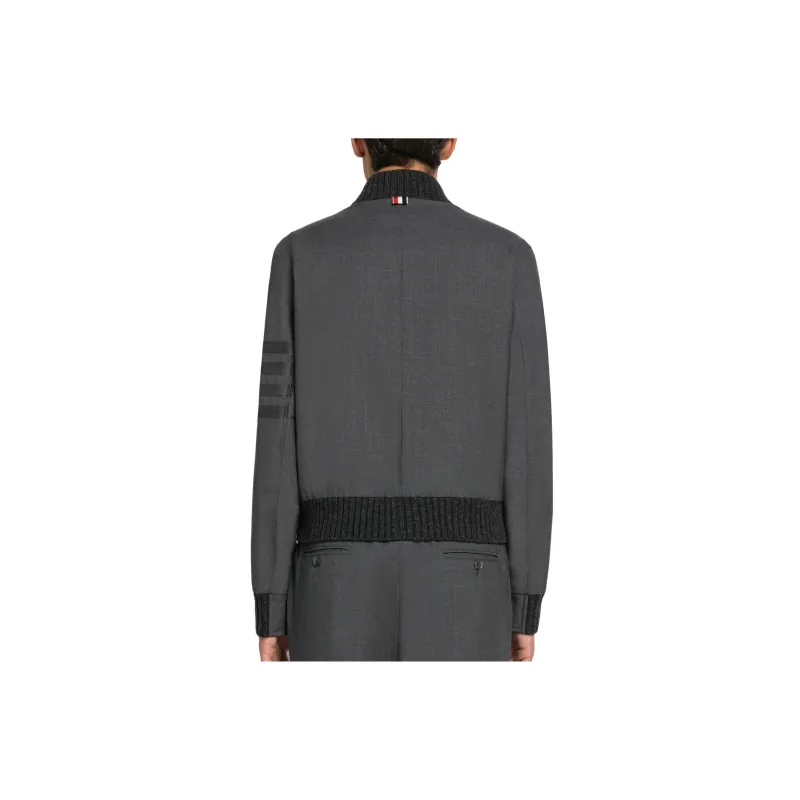 THOM BROWNE 4 Bar Stripe Wool Bomber Jacket-1