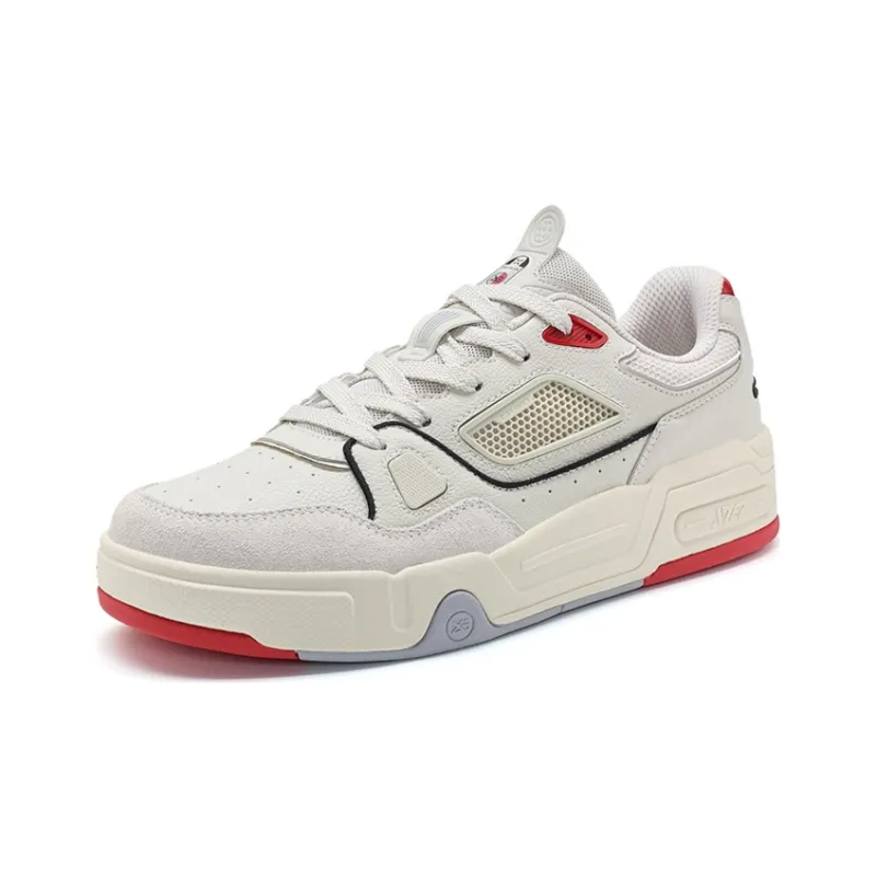 XTEP Reverse SK8 Collection Anti Slip And Wear Resistant Lightweight Low Top Skateboard Shoes Men's Gray-1