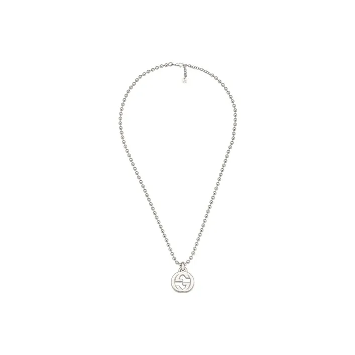 GUCCI Necklaces Unisex Silver Shopping Bag-2