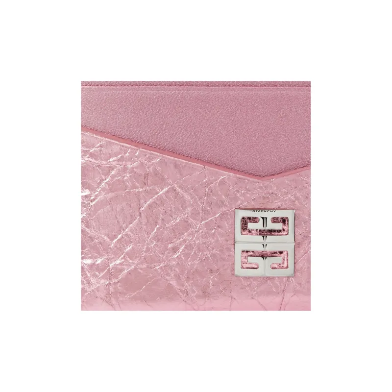 Givenchy Layered Leather Card Holder Women's Pink-2