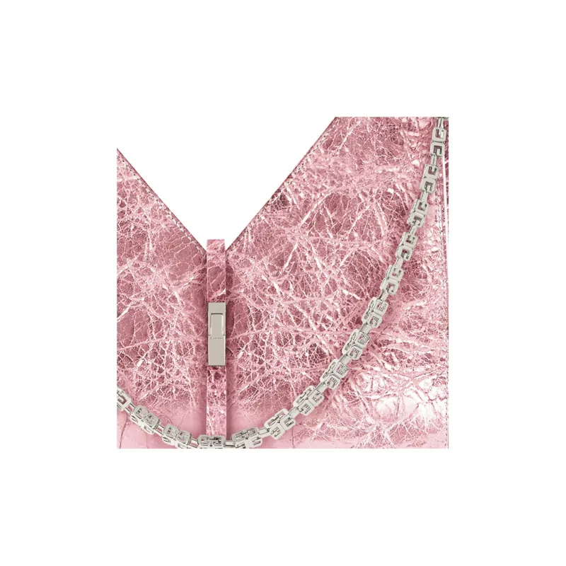 GIVENCHY Cut Out Series Lambskin Shoulder Bag Crossbody Bag Small Size Women's Silk Pink-4