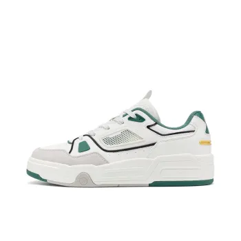 XTEP Reverse Anti Slip Wear Resistant Low Top Skateboard Shoes Men's White Green