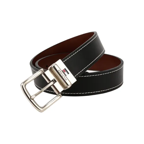 Tommy Hilfiger Fashion Classic And Versatile Pin Buckle Belt Men's Black Width 3.5cm