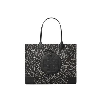 TORY BURCH Ella Polyamide Polyester Tote Bag, Shopping Bag, Handbag, Shoulder Bag Women's Black