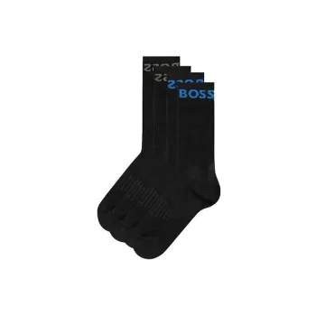HUGO BOSS Knee High Socks Men's 2 Pack Black