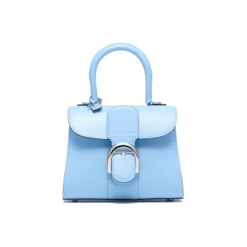 Delvau Brillant Calfskin Shoulder Bag Crossbody Bag Handbag Mini Women's Blue