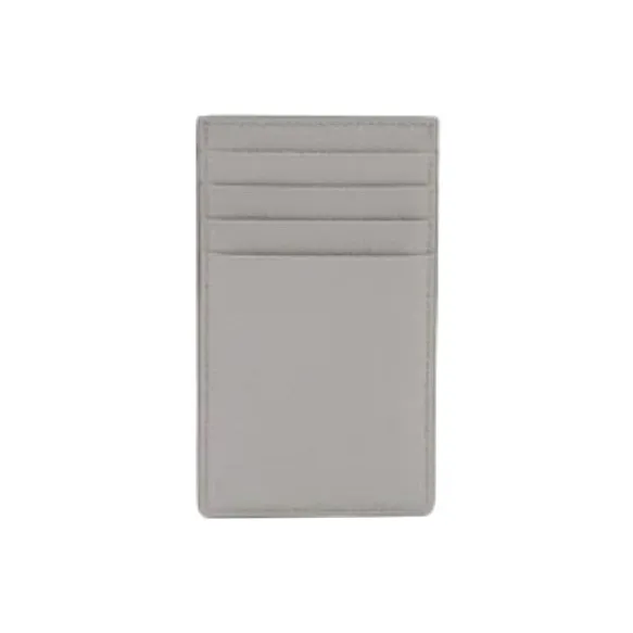 Burberry Grain Texture Leather Coin Purses Card Holders Men's Gray-2