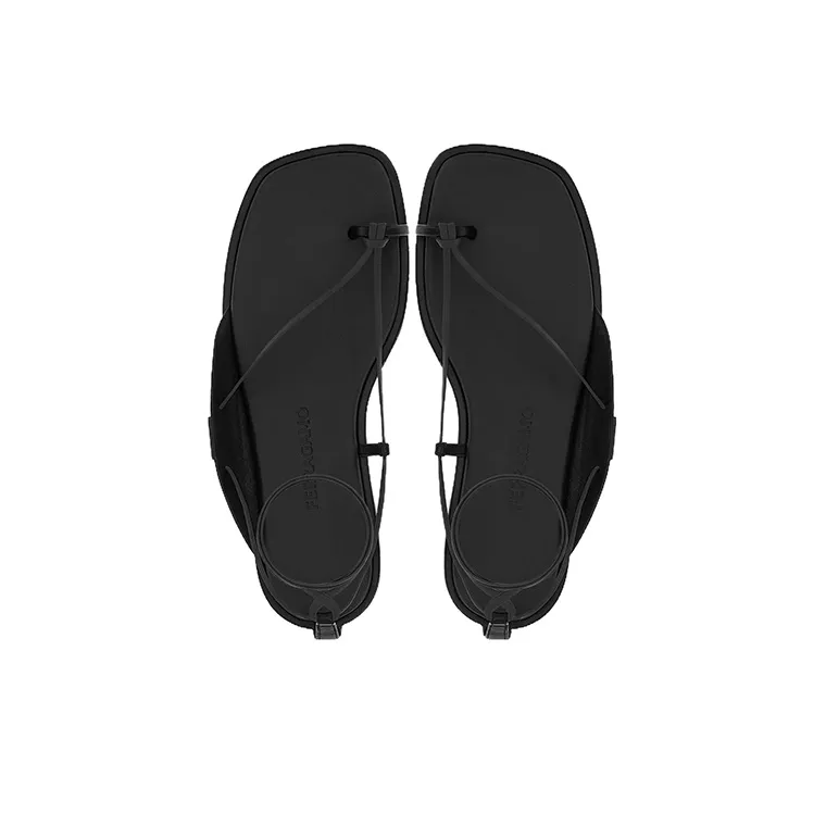 FERRAGAMO One Strap Sandals Men's Black-3