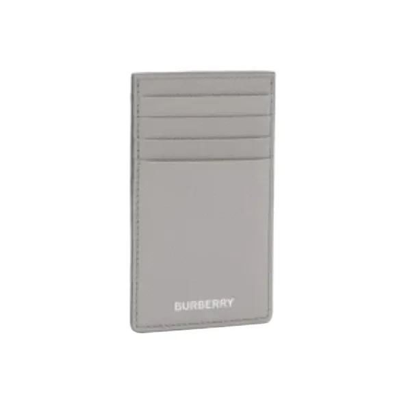Burberry Grain Texture Leather Coin Purses Card Holders Men's Gray-1