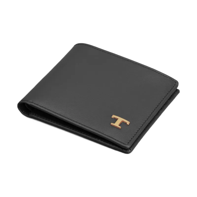 TOD'S Logo Plaque Bi Fold Wallet-1
