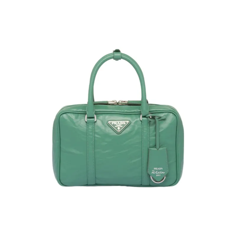 PRADA Nappa Leather Shoulder Bag Crossbody Bag Handbag Women's Sage Green-0