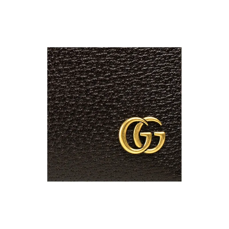 GUCCI GG Marmont Leather Wallet Men's Dark Brown-5