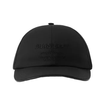 Burberry Cotton Baseball Caps Men's Black