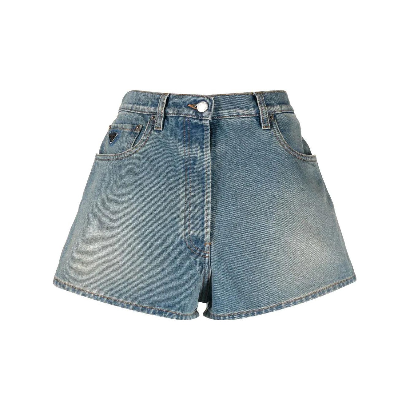 PRADA Denim Shorts Apparel for Women s Men s Sneakers Clothing Sale New POIZON