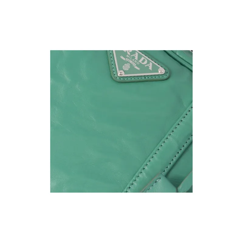 PRADA Nappa Leather Shoulder Bag Crossbody Bag Handbag Women's Sage Green-5