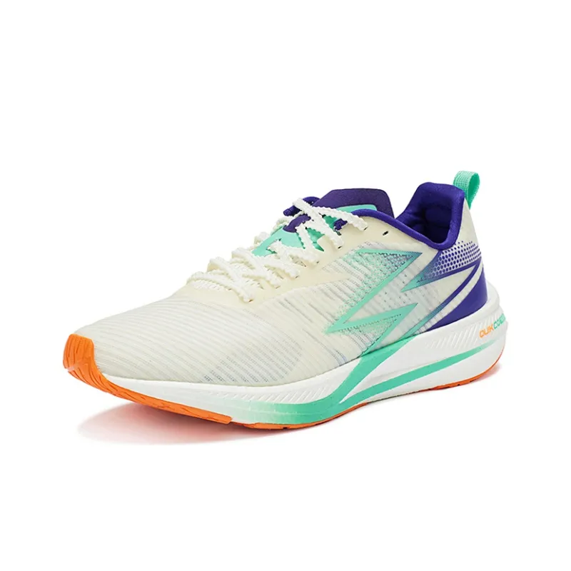 361° CQT Cushioning Anti Slip And Wear Resistant Support Low Top Running Shoes Men's White Green-1