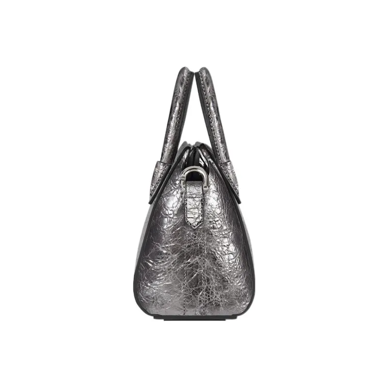 GIVENCHY Antigona Lambskin Shoulder Bag Crossbody Bag Handbag Extra Mini Women's Silver Gray-1