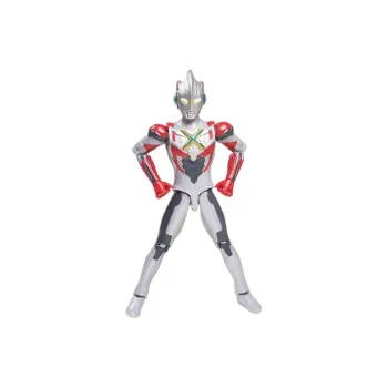 BANDAI Ultraman X Ultra Posable Set Includes Light Up Airplane Kids Toy Action Figures Deluxe Version